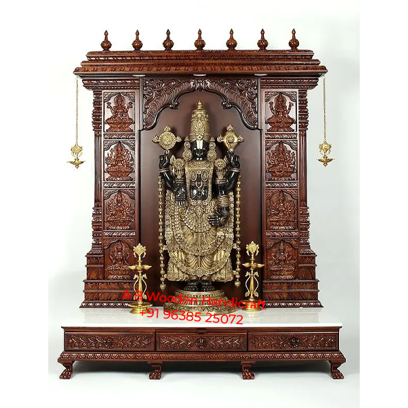 10 feet Majestic Gold finish BAPS Ghar Mandir