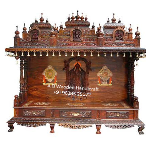 Big Size Wooden Pooja Mandir in New Jersey
