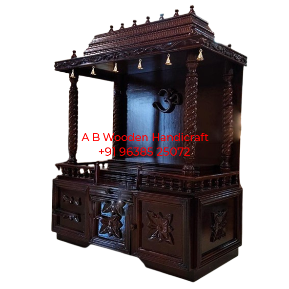 Beautiful Carved Golden Teakwood Temple