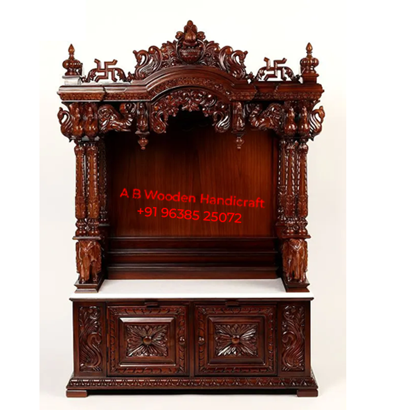 Handcarved Wooden Temple for Home