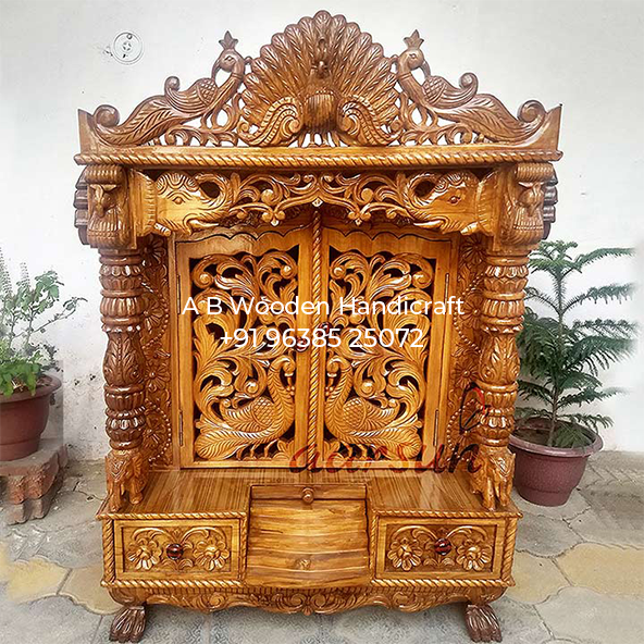 Beautiful Carved Golden Teakwood Temple