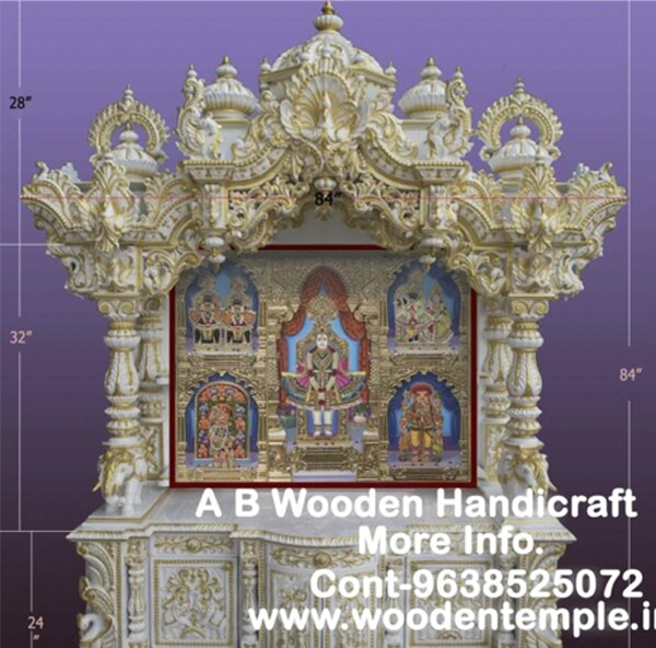 Teak Wood Pooja Mandir for Home